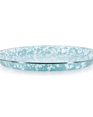 GL08 - Sea Glass Swirl Small Tray - Golden Rabbit Enamelware