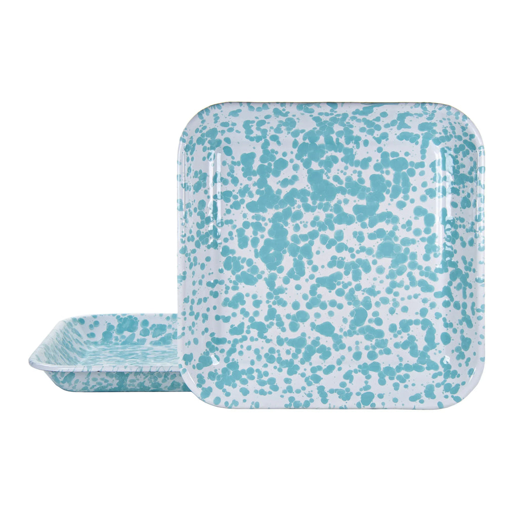 Sea Glass Swirl Square Trays - Set of 2