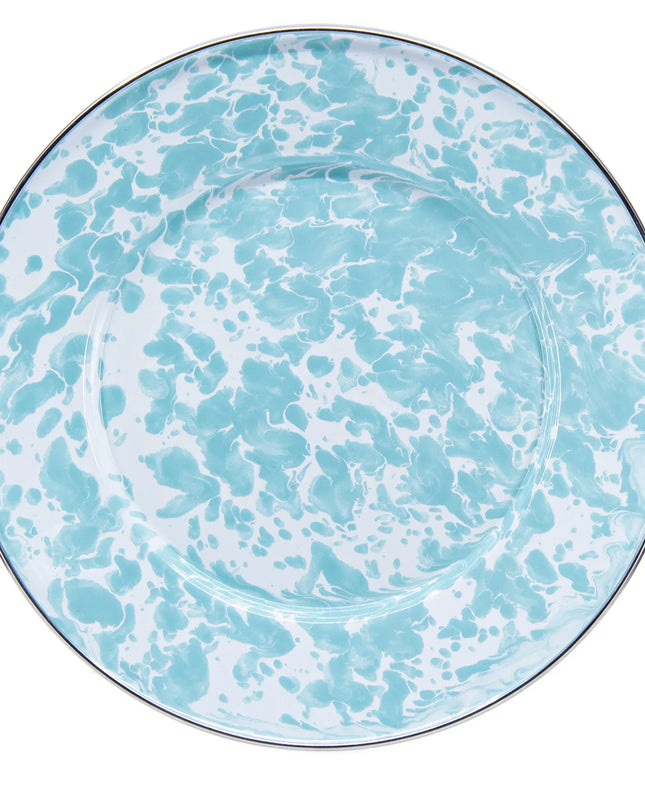 GL11S4 - Sea Glass Swirl Sandwich Plates - Set of 4 - Golden Rabbit Enamelware