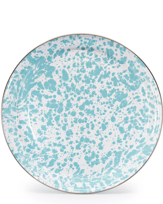 GL21 - Sea Glass Swirl Medium Tray - Golden Rabbit Enamelware