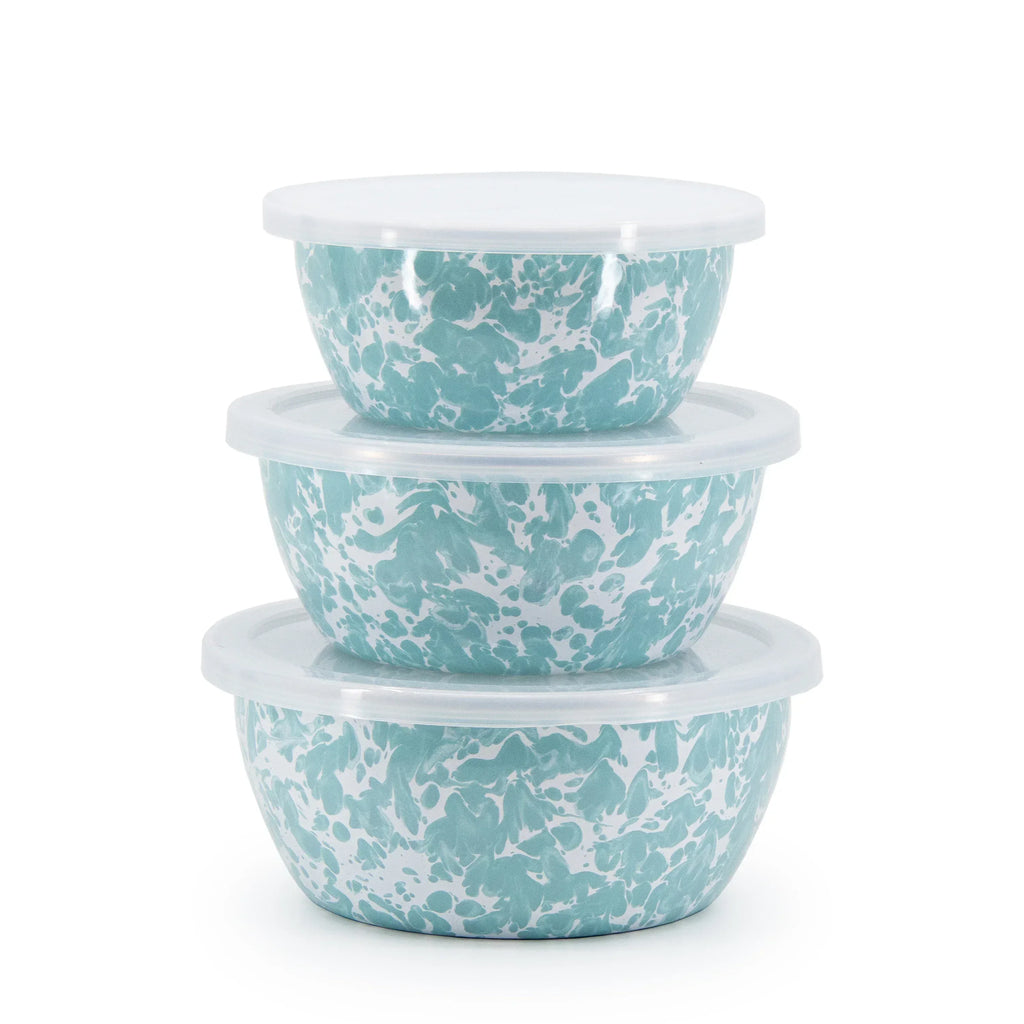 Sea Glass Swirl Nesting Bowls