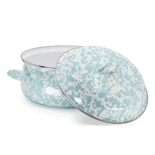 GL31 - Sea Glass Swirl Dutch Oven - Golden Rabbit Enamelware