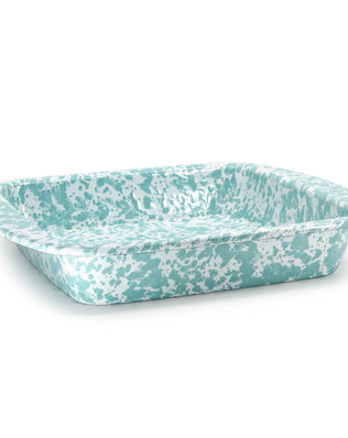 GL53 - Sea Glass Swirl Brownie Pan - Golden Rabbit Enamelware