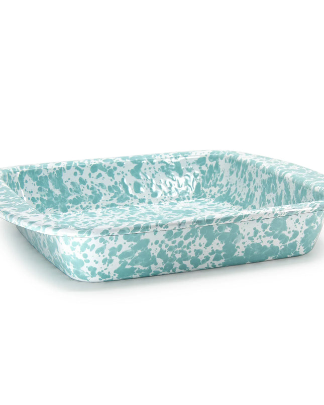 GL53 - Sea Glass Swirl Brownie Pan - Golden Rabbit Enamelware