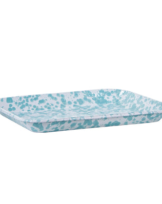 GL58S2 - Set of 2 Sea Glass Quarter Sheet Trays - Golden Rabbit Enamelware