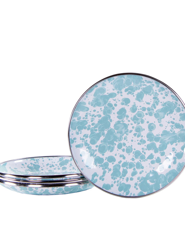 GL62S4 - Sea Glass Swirl Appetizer Plates- Set of 4 - Golden Rabbit Enamelware