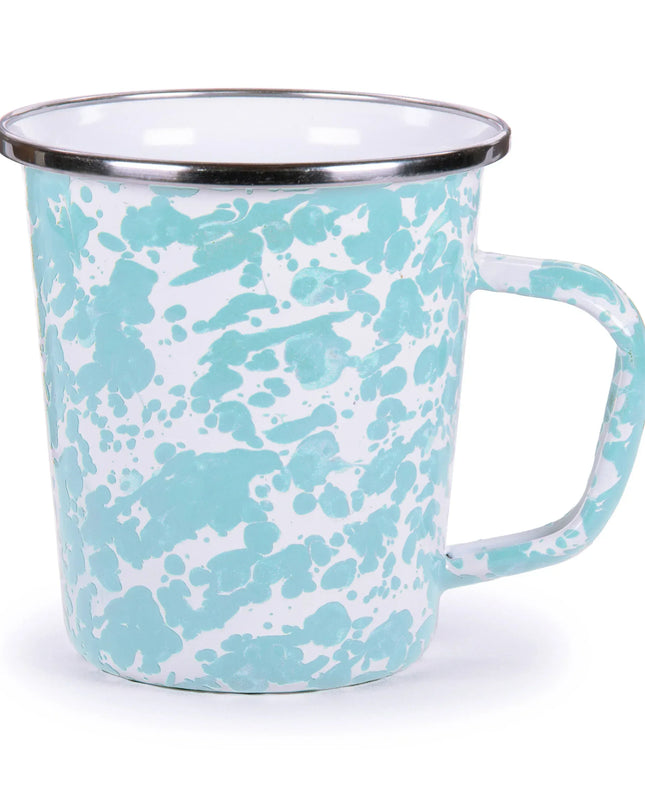 GL66S4 - Sea Glass 16 oz Latte Mugs - Set of 4 - Golden Rabbit Enamelware