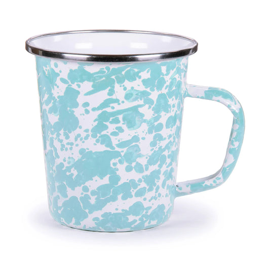 GL66S4 - Sea Glass 16 oz Latte Mugs - Set of 4 - Golden Rabbit Enamelware