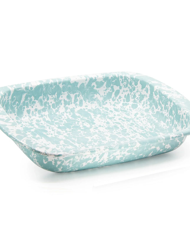 GL78 - Sea Glass Swirl Baking Pan - Golden Rabbit Enamelware