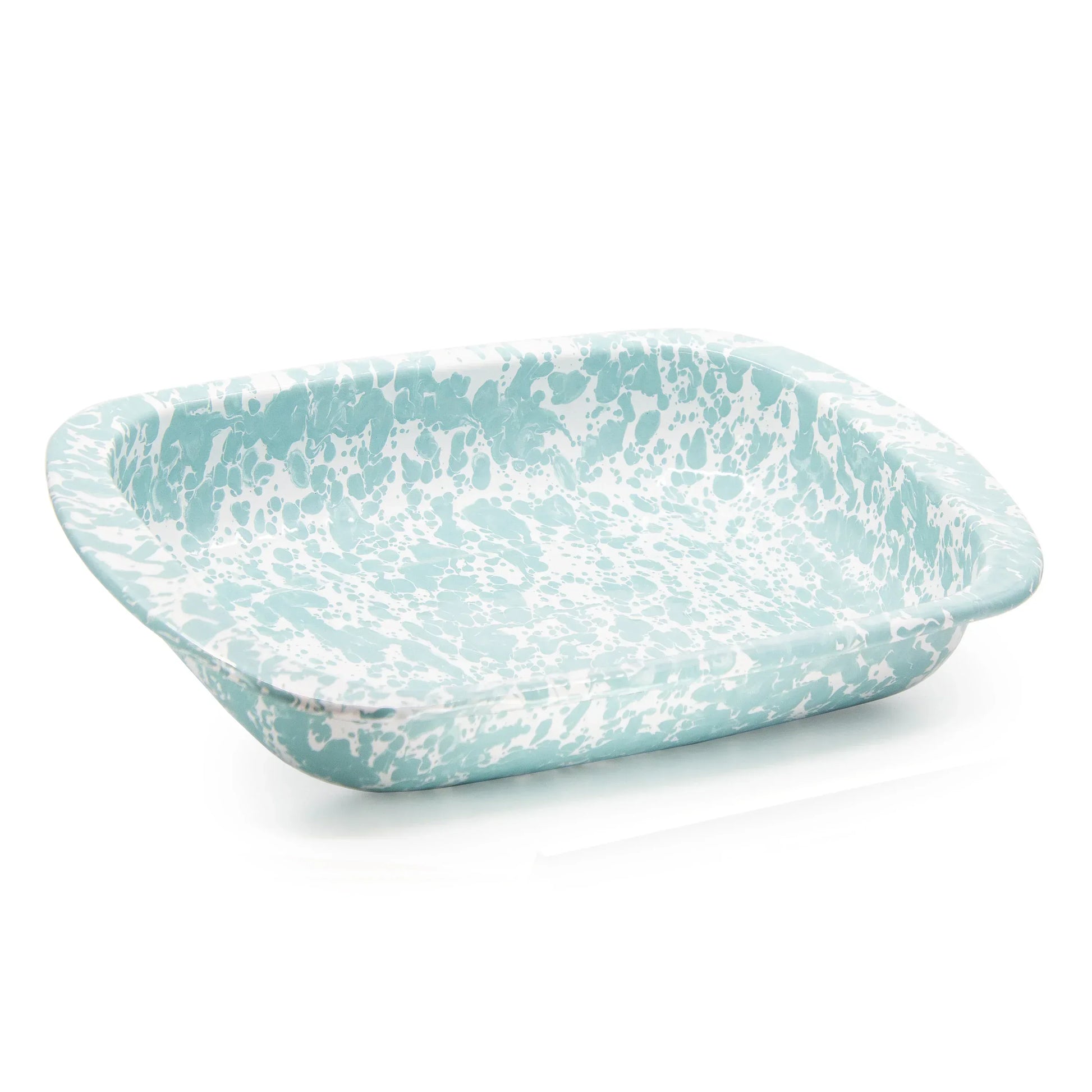 GL78 - Sea Glass Swirl Baking Pan - Golden Rabbit Enamelware