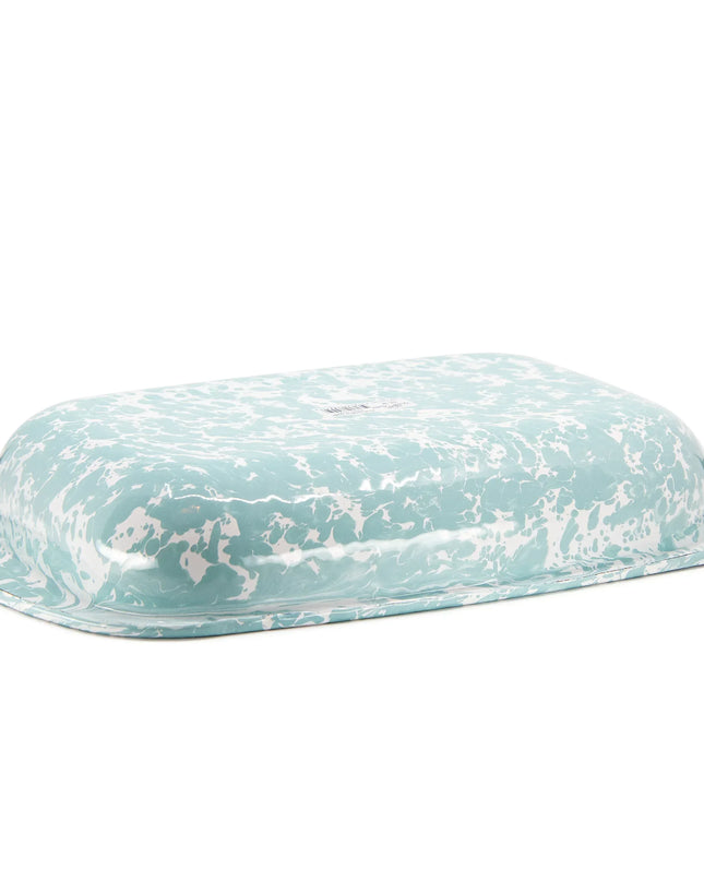GL78 - Sea Glass Swirl Baking Pan - Golden Rabbit Enamelware