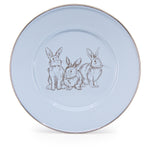 GRB11S4 - Set of 4 Blue Bunnies Child Plates - ImageAlt2