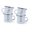 Set of 4 Blue Bunnies Child Mugs