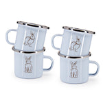 GRB20S4 - Set of 4 Blue Bunnies Child Mugs - Image
