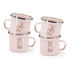 Set of 4 Pink Bunnies Child Mugs