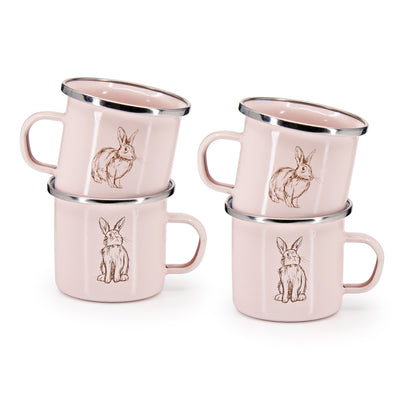 GRP20S4 - Set of 4 Pink Bunnies Child Mugs  Primary Image