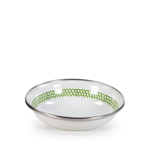GS59S6 - Green Scallop Tasting Dishes - Set of 6 - Golden Rabbit Enamelware