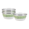 Green Scallop Salad Bowls - Set of 4