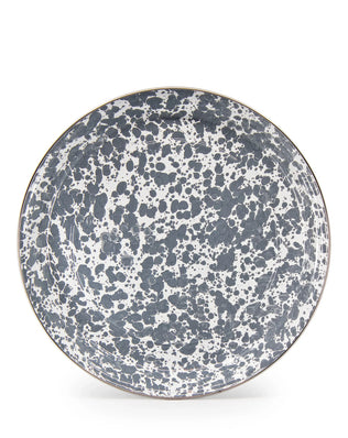 GY08 - Grey Swirl Small Tray - Golden Rabbit Enamelware