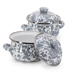 GY32S2 - Set of 2 Grey Swirl Petite Tureens - Image
