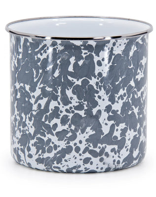 GY34 - Grey Swirl Utensil Holder - Golden Rabbit Enamelware