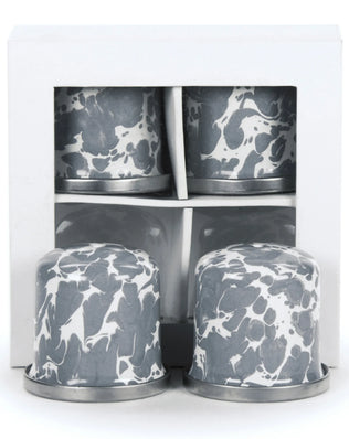GY37 - Grey Swirl Salt & Pepper - Golden Rabbit Enamelware