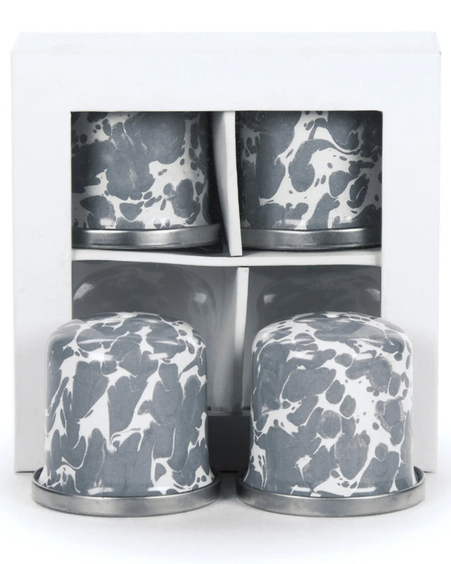 GY37 - Grey Swirl Salt & Pepper - Golden Rabbit Enamelware