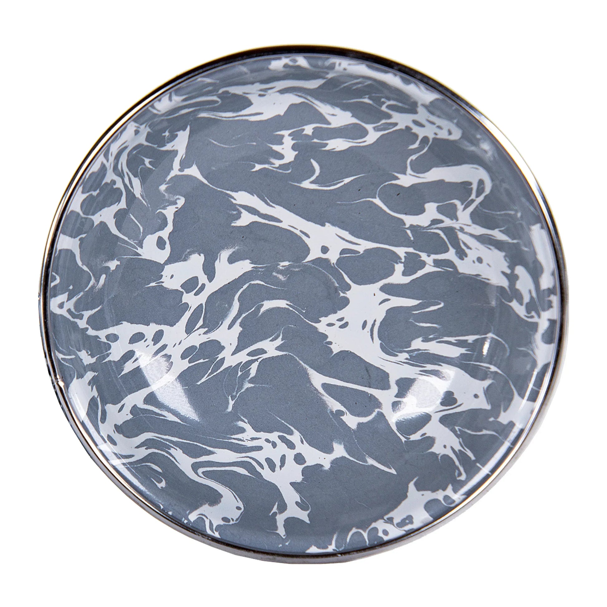 GY59S6 - Grey Swirl Tasting Dishes - Set of 6 - Golden Rabbit Enamelware