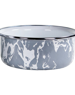GY60S4 - Grey Swirl 14oz Soup Bowls - Set of 4 - Golden Rabbit Enamelware