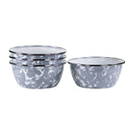 GY61S4 - Set of 4 Grey Swirl Salad Bowls - Image