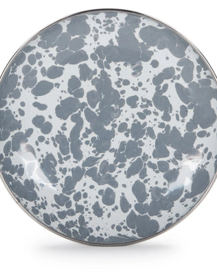 GY62S4 - Grey Swirl Appetizer Plates- Set of 4 - Golden Rabbit Enamelware