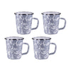 Set of 4 Grey Swirl Latte Mugs