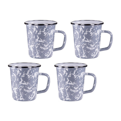 GY66S4 - Set of 4 Grey Swirl Latte Mugs  Primary Image