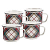 Set of 4 Highland Plaid Grande Mugs
