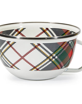 HP35S4 - Highland Plaid Sharing Bowls - Set of 4 - Golden Rabbit Enamelware