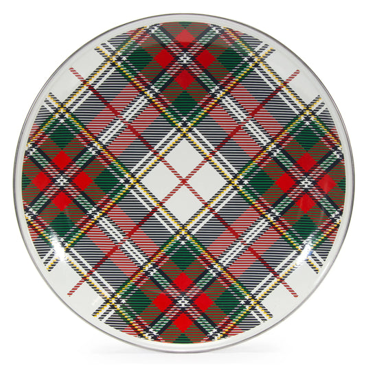 HP36S2 - Highland Plaid Chargers - Set of 2 - Golden Rabbit Enamelware