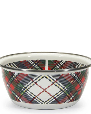 HP61S4 - Highland Plaid Salad Bowls - Set of 4 - Golden Rabbit Enamelware