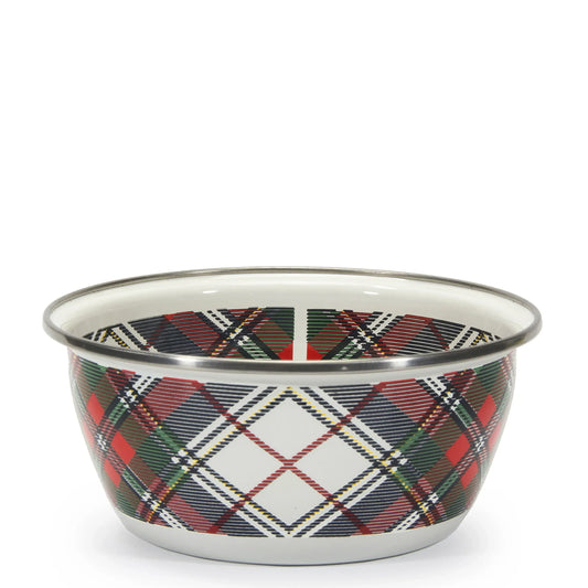 HP61S4 - Highland Plaid Salad Bowls - Set of 4 - Golden Rabbit Enamelware