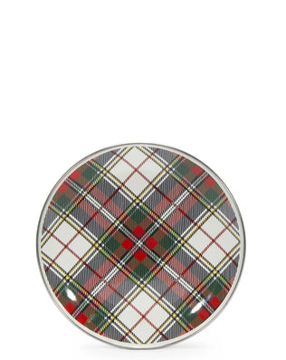 HP69S4 - Highland Plaid Sandwich Plates - Set of 4 - Golden Rabbit Enamelware