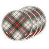 Set of 4 Highland Plaid Sandwich Plates