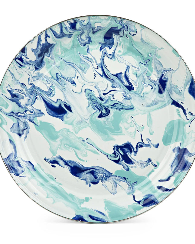 LG01 - Lagoon Large Tray - Golden Rabbit Enamelware