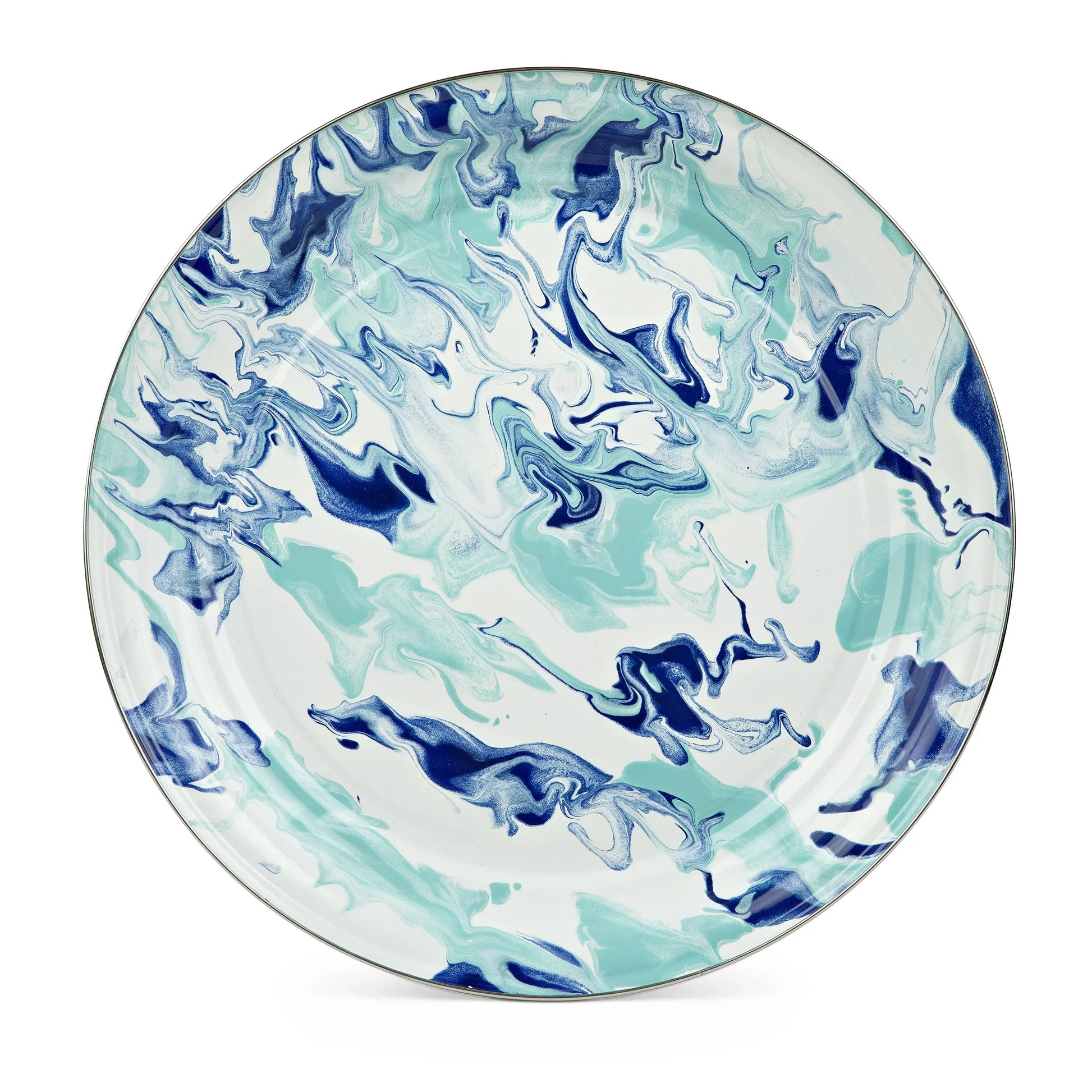 LG01 - Lagoon Large Tray - Golden Rabbit Enamelware