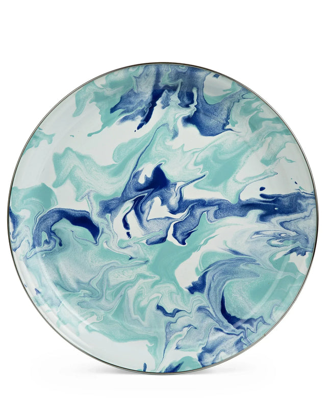 LG21 - Lagoon Medium Tray - Golden Rabbit Enamelware