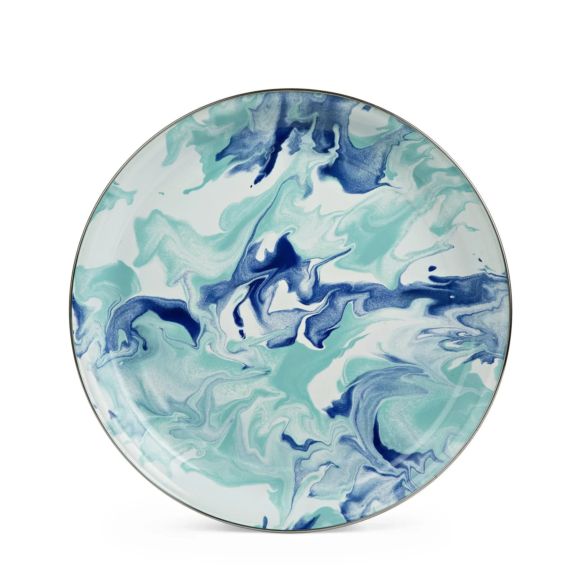 LG21 - Lagoon Medium Tray - Golden Rabbit Enamelware