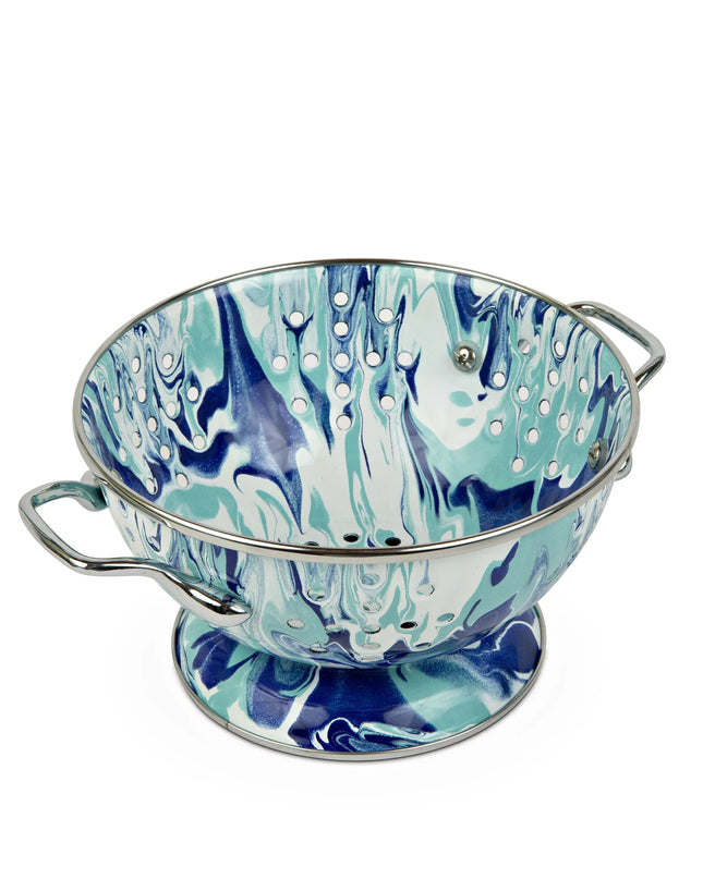 LG24 - Lagoon Petite Colander - Golden Rabbit Enamelware
