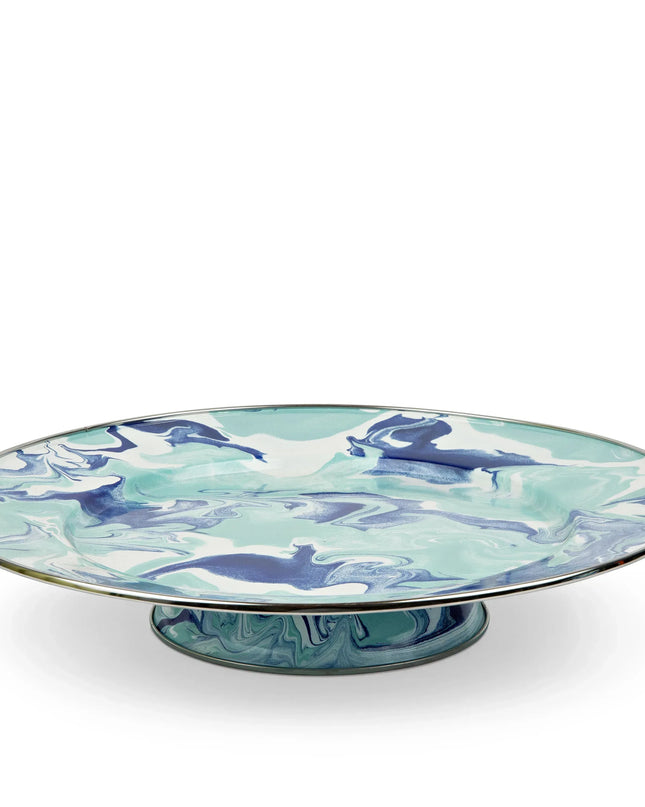 LG76 - Lagoon Cake Plate - Golden Rabbit Enamelware
