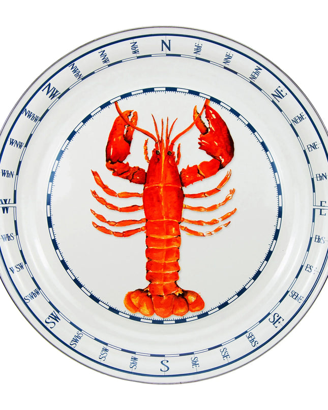LS01 - Lobster Large Tray - Golden Rabbit Enamelware