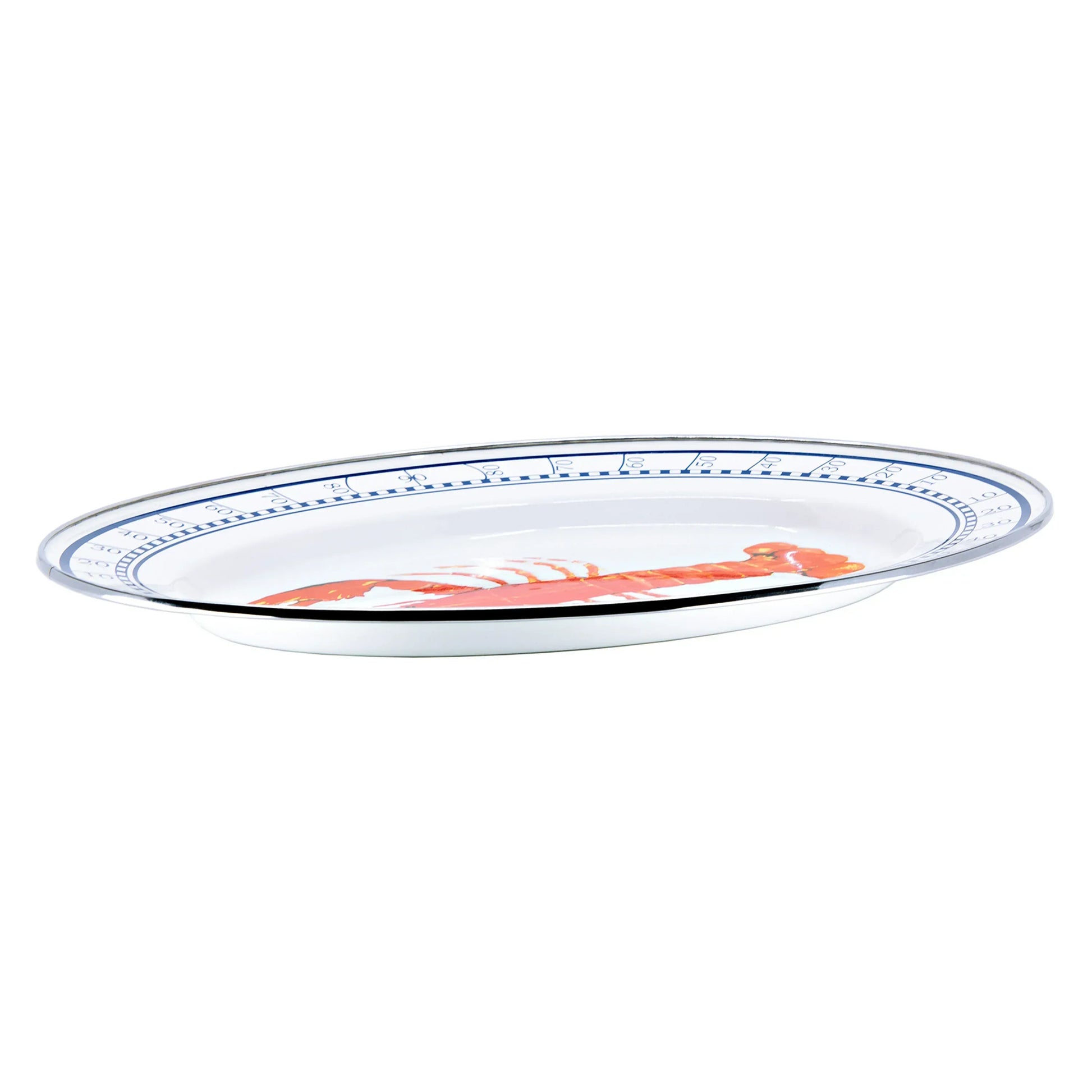 LS06 - Lobster Oval Platter - Golden Rabbit Enamelware
