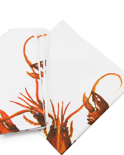 LS51 - Lobster Napkins - Set of 4 - Golden Rabbit Enamelware