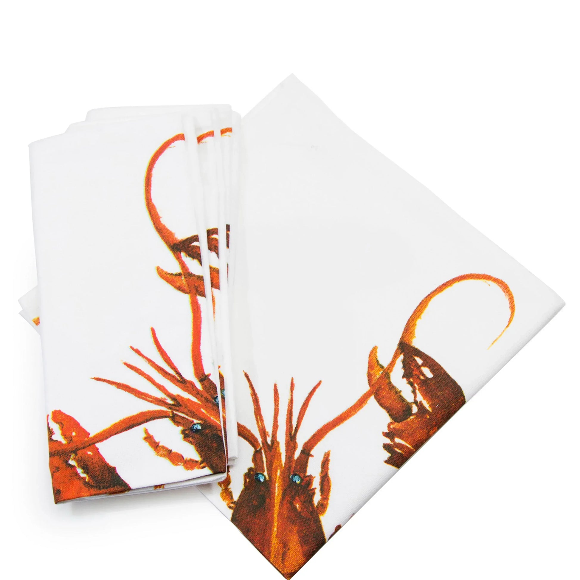 LS51 - Lobster Napkins - Set of 4 - Golden Rabbit Enamelware